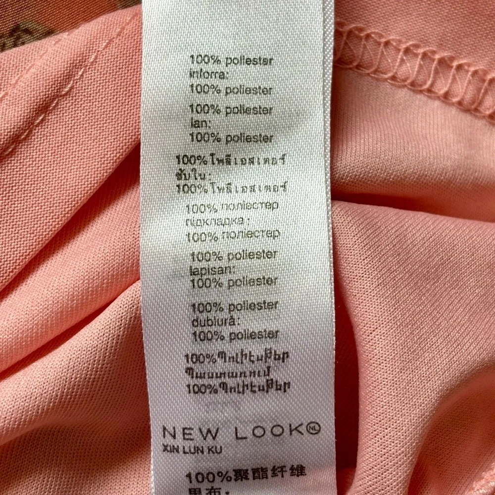 New Look Peach Floral Dress Size 16 Ruffles - Picture 12 of 12